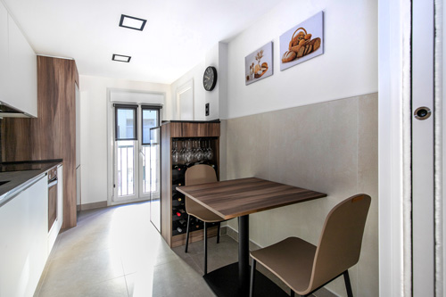 reforma de la cocina, vista de zona comedor