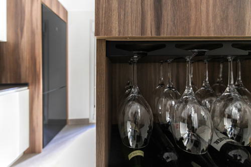 mueble botellero en la reforma de cocina